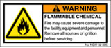 NCW-02-005 可燃性ラベル＜英文＞